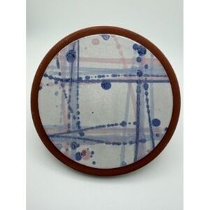 Vintage Greenbaum Pottery Abstract Splatter Trivet Terracotta Studio Ceramic